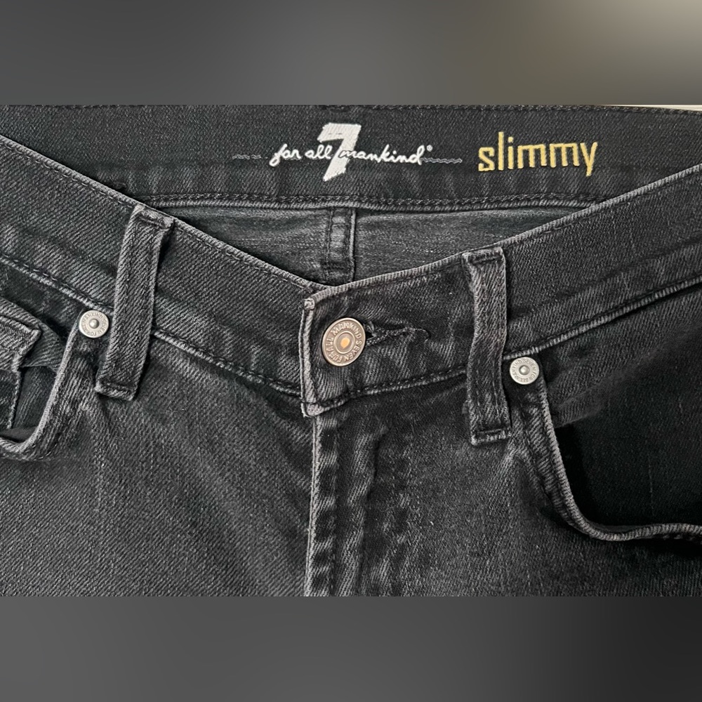 7 For All Mankind Slimmy Black Jeans (29)